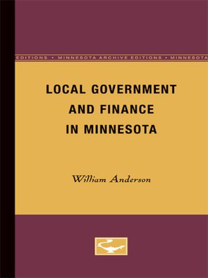 cover image of Local Government and Finance in Minnesota